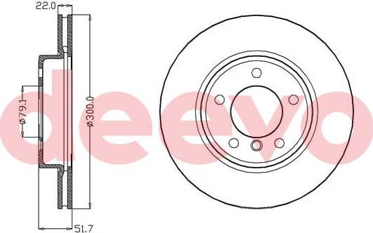 DEEVO BD34600 - Спирачен диск vvparts.bg