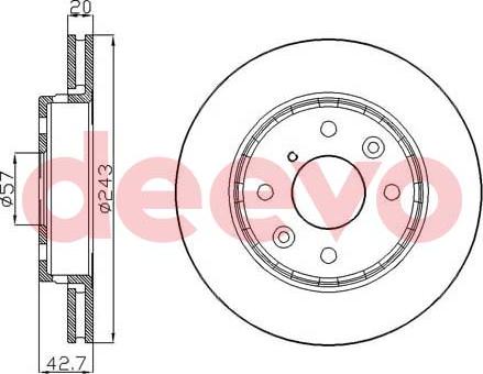 DEEVO BD34100 - Спирачен диск vvparts.bg