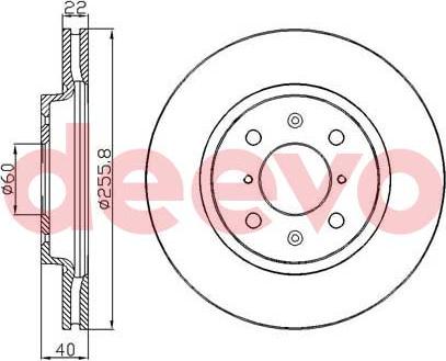 DEEVO BD35540 - Спирачен диск vvparts.bg