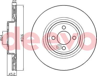 DEEVO BD35640 - Спирачен диск vvparts.bg