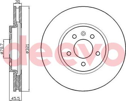 DEEVO BD35280 - Спирачен диск vvparts.bg