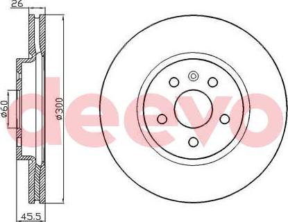 DEEVO BD35740 - Спирачен диск vvparts.bg