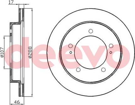 DEEVO BD30940 - Спирачен диск vvparts.bg