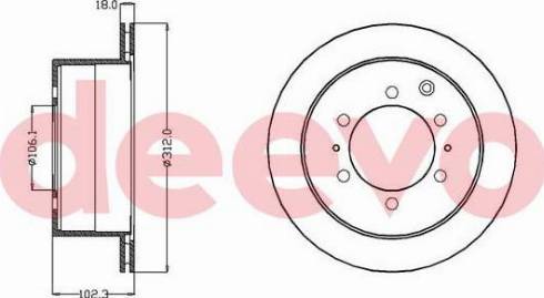 DEEVO BD30960 - Спирачен диск vvparts.bg