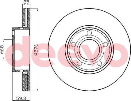 DEEVO BD30440 - Спирачен диск vvparts.bg