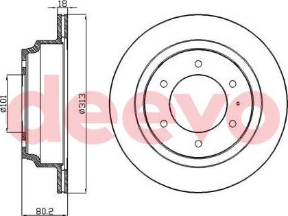 DEEVO BD30020 - Спирачен диск vvparts.bg