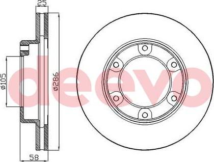 DEEVO BD30160 - Спирачен диск vvparts.bg