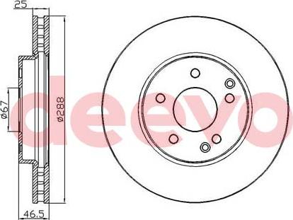 DEEVO BD31920 - Спирачен диск vvparts.bg