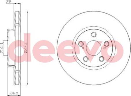 DEEVO BD31440 - Спирачен диск vvparts.bg