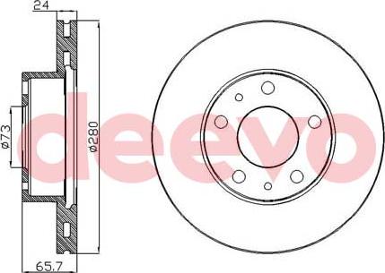 DEEVO BD31400 - Спирачен диск vvparts.bg