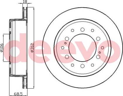 DEEVO BD31520 - Спирачен диск vvparts.bg