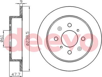 DEEVO BD31060 - Спирачен диск vvparts.bg