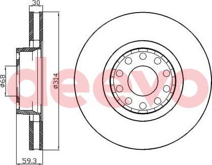 DEEVO BD31160 - Спирачен диск vvparts.bg