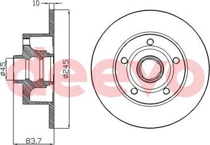 DEEVO BD31100 - Спирачен диск vvparts.bg