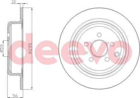 DEEVO BD31360 - Спирачен диск vvparts.bg