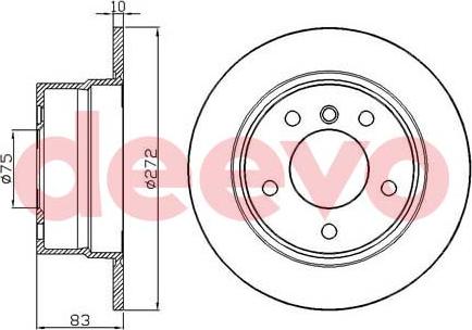 DEEVO BD33160 - Спирачен диск vvparts.bg