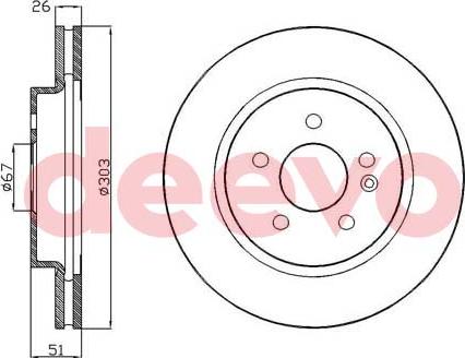 DEEVO BD33760 - Спирачен диск vvparts.bg