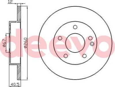 DEEVO BD33720 - Спирачен диск vvparts.bg