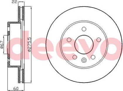 DEEVO BD32980 - Спирачен диск vvparts.bg