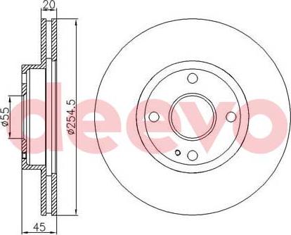 DEEVO BD32440 - Спирачен диск vvparts.bg