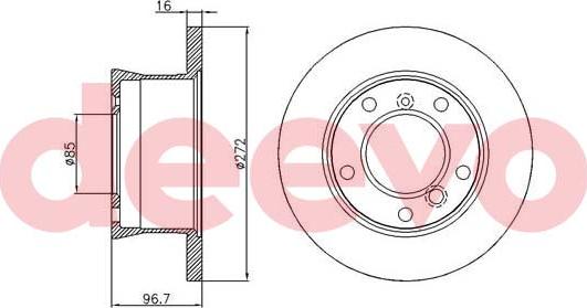 DEEVO BD32040 - Спирачен диск vvparts.bg