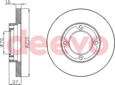 DEEVO BD32080 - Спирачен диск vvparts.bg