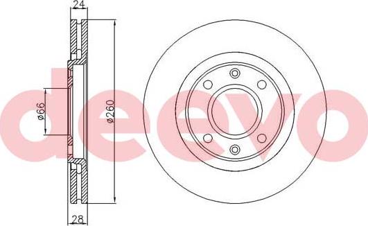 DEEVO BD32140 - Спирачен диск vvparts.bg