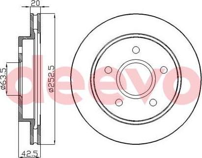 DEEVO BD32120 - Спирачен диск vvparts.bg