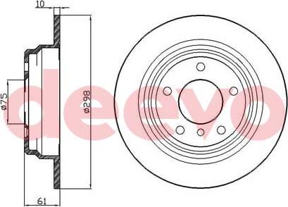 DEEVO BD32860 - Спирачен диск vvparts.bg