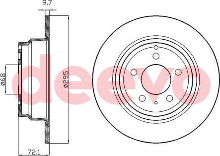 DEEVO BD29960 - Спирачен диск vvparts.bg