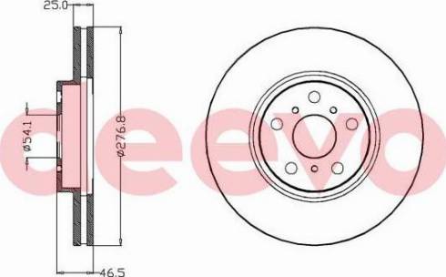 DEEVO BD29440 - Спирачен диск vvparts.bg