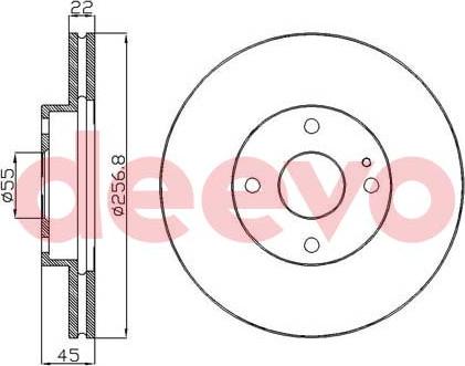 DEEVO BD29060 - Спирачен диск vvparts.bg