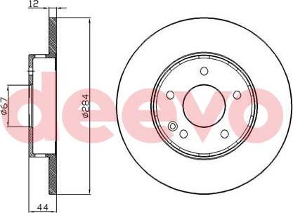 DEEVO BD29200 - Спирачен диск vvparts.bg