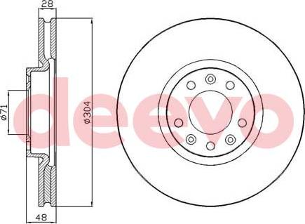 DEEVO BD24940 - Спирачен диск vvparts.bg