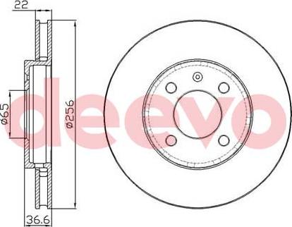 DEEVO BD24980 - Спирачен диск vvparts.bg