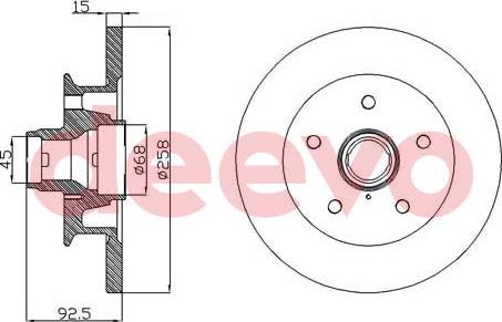 DEEVO BD24920 - Спирачен диск vvparts.bg