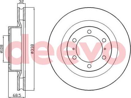 DEEVO BD24420 - Спирачен диск vvparts.bg