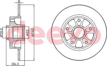 DEEVO BD24580 - Спирачен диск vvparts.bg