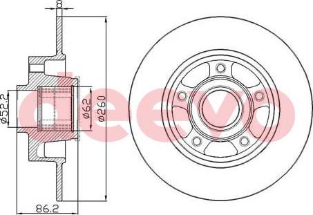 DEEVO BD24640 - Спирачен диск vvparts.bg