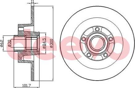 DEEVO BD24680 - Спирачен диск vvparts.bg