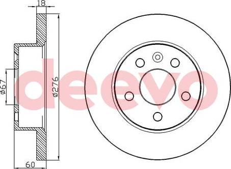 DEEVO BD24060 - Спирачен диск vvparts.bg