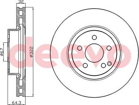 DEEVO BD24180 - Спирачен диск vvparts.bg