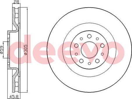 DEEVO BD24820 - Спирачен диск vvparts.bg