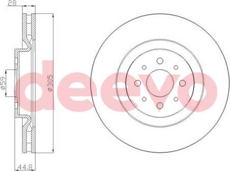 DEEVO BD24380 - Спирачен диск vvparts.bg