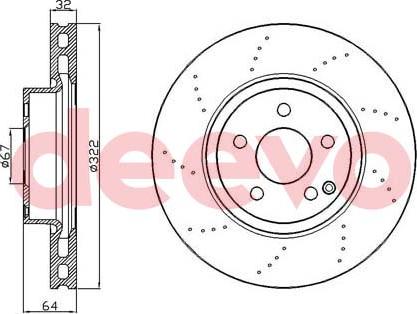 DEEVO BD24200 - Спирачен диск vvparts.bg