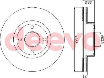 DEEVO BD25580 - Спирачен диск vvparts.bg