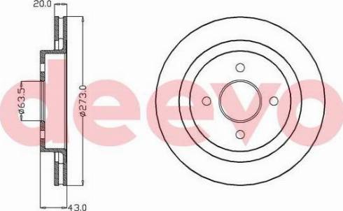 DEEVO BD25640 - Спирачен диск vvparts.bg