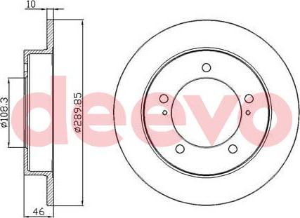 DEEVO BD25020 - Спирачен диск vvparts.bg