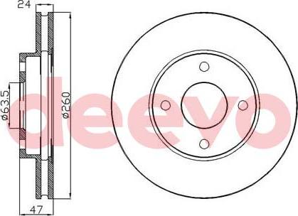 DEEVO BD26940 - Спирачен диск vvparts.bg