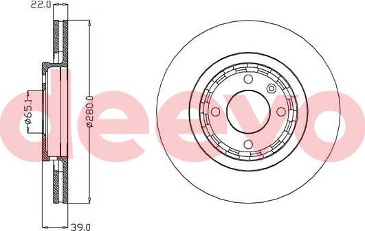 DEEVO BD26440 - Спирачен диск vvparts.bg